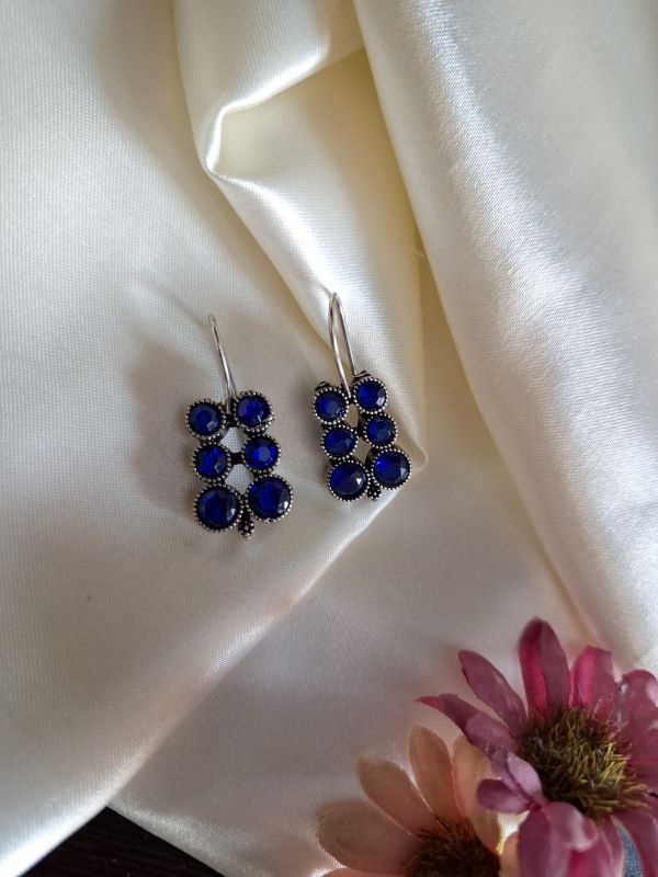 Reeva Hook Earrings Blue