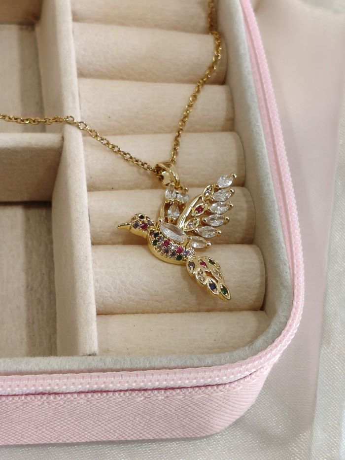 Panama anti-tarnish bird pendant chain