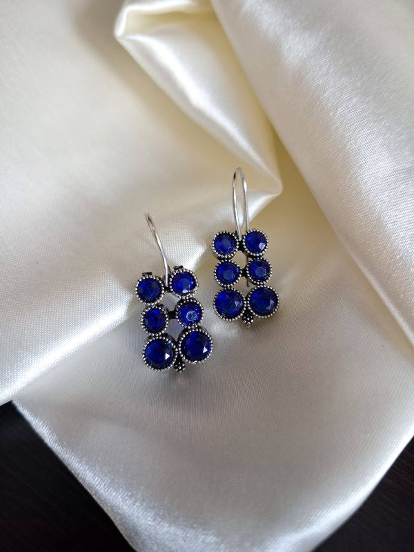 Reeva Hook Earrings Blue