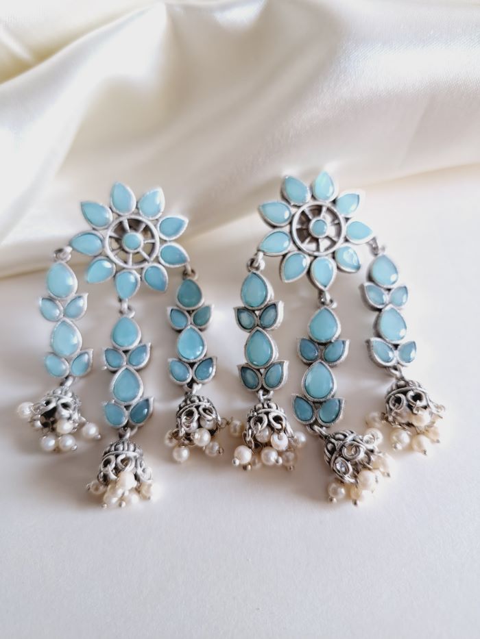 Tanika Sky Blue dangler earrings