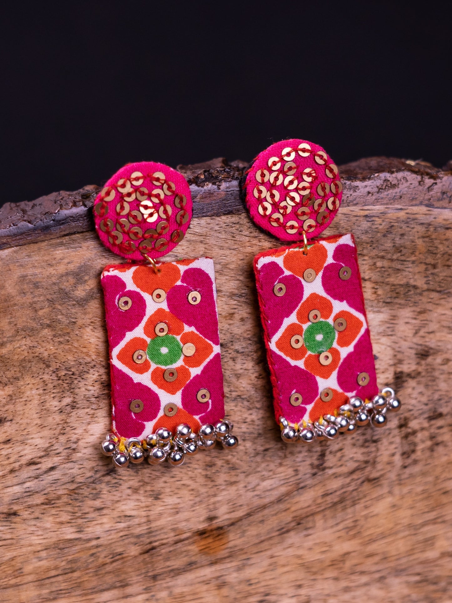 Deepika fabric dangler earrings