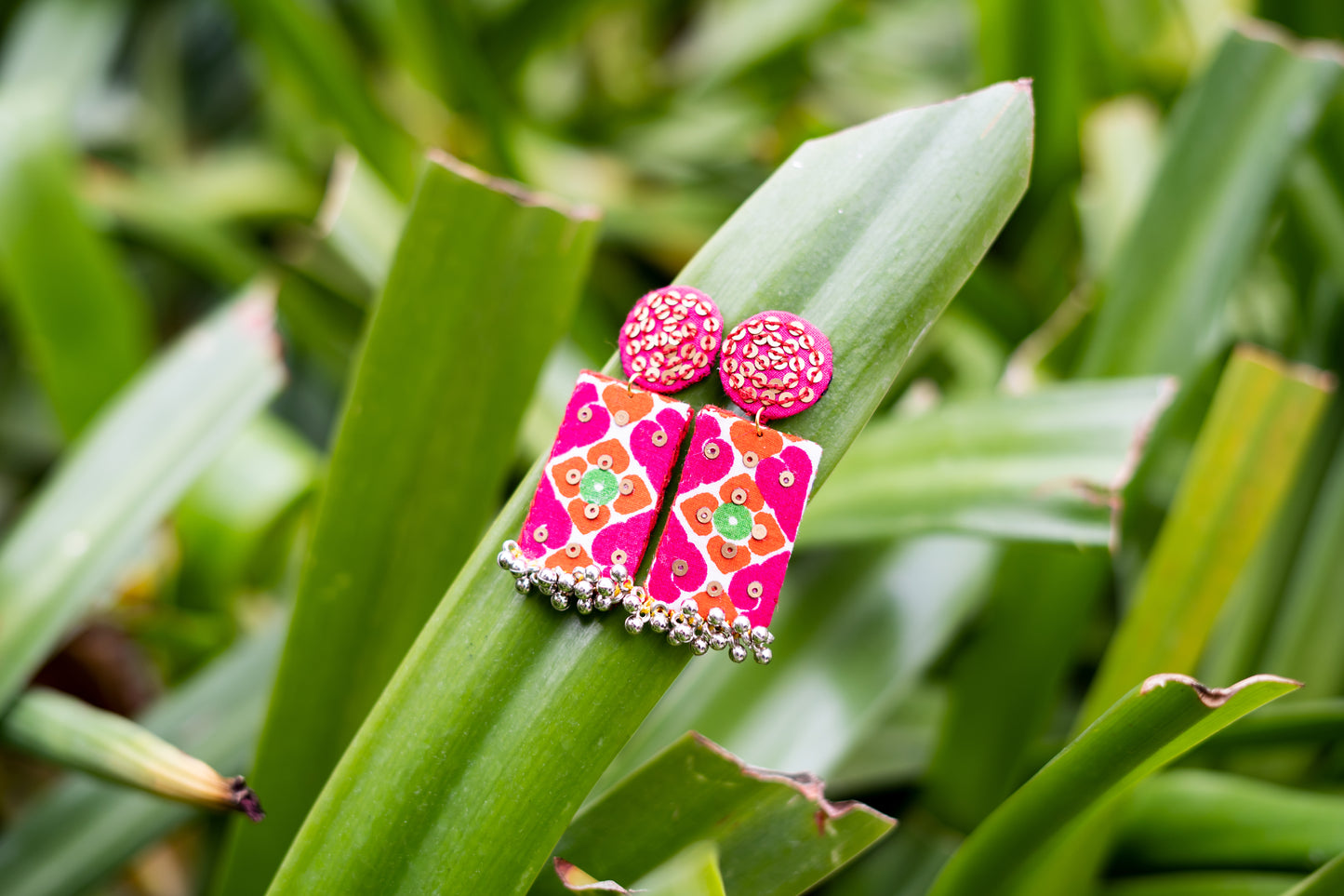 Deepika fabric dangler earrings