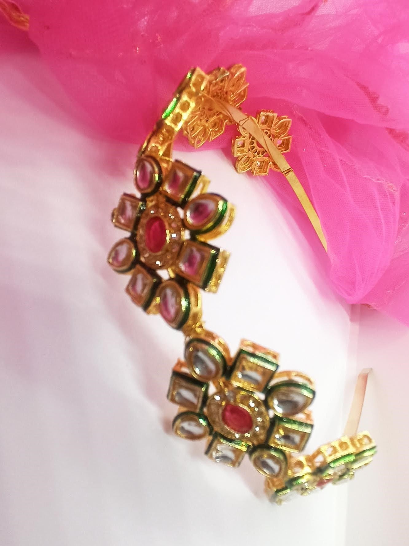 Aditi Kundan Polki Golden Hair band