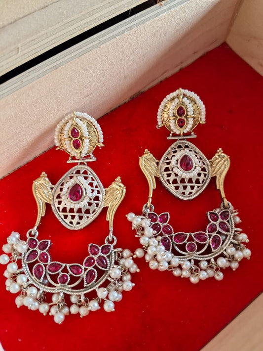 Barisha Pink dangler earrings