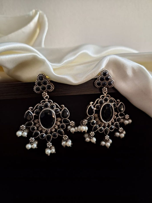 Dhruvi black dangler earrings