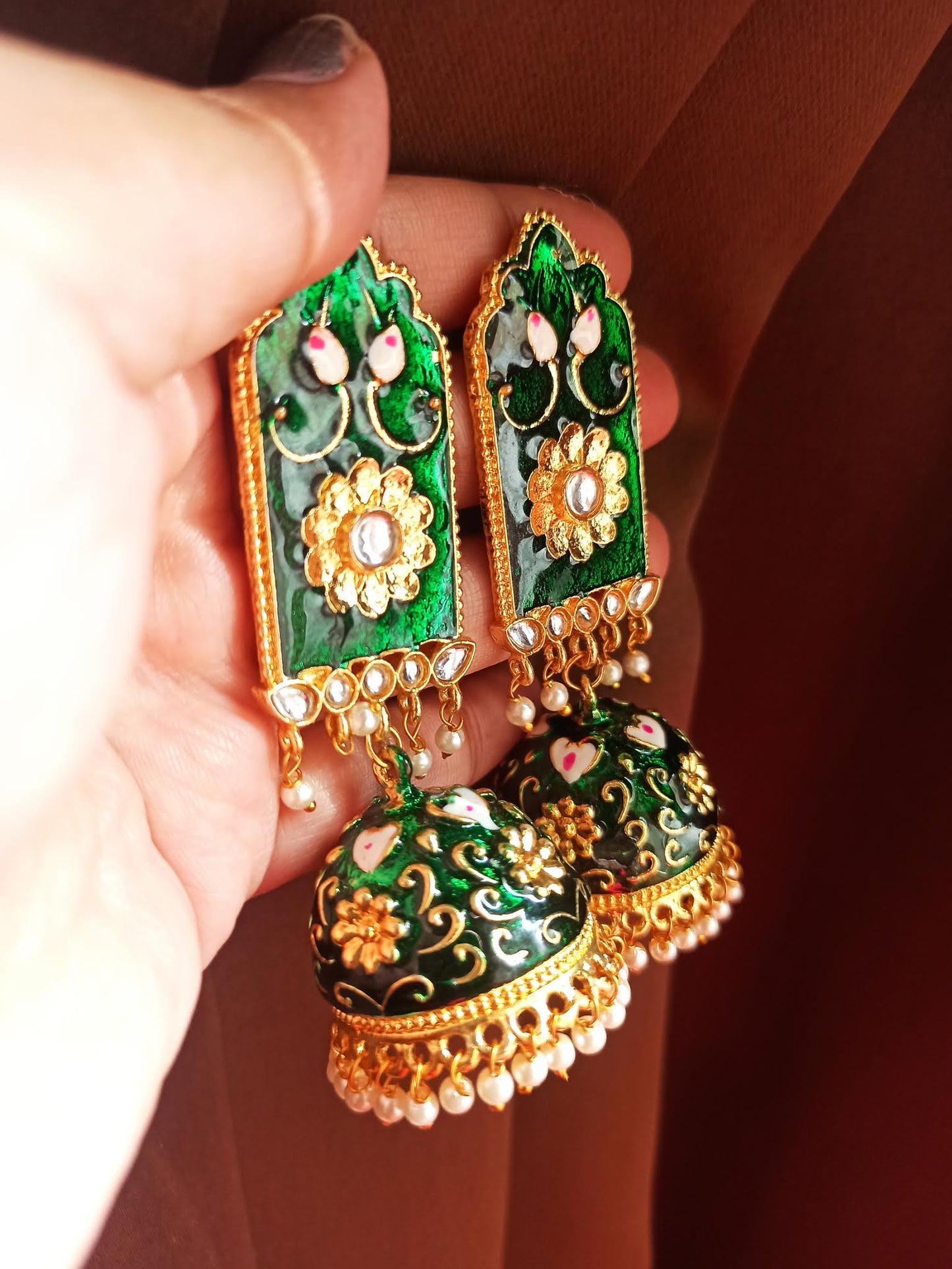 Inayat Emerald Green Jhumki
