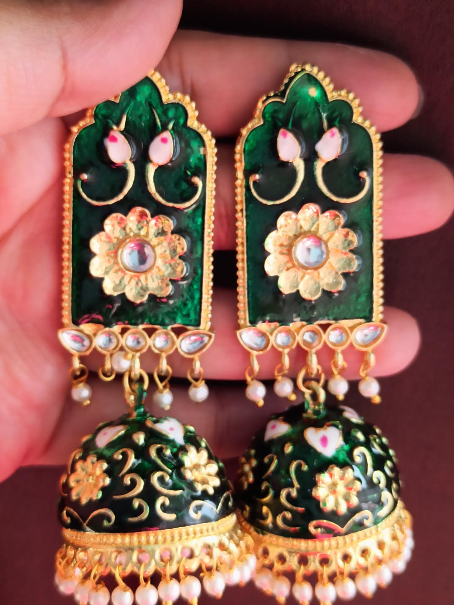 Inayat Emerald Green Jhumki