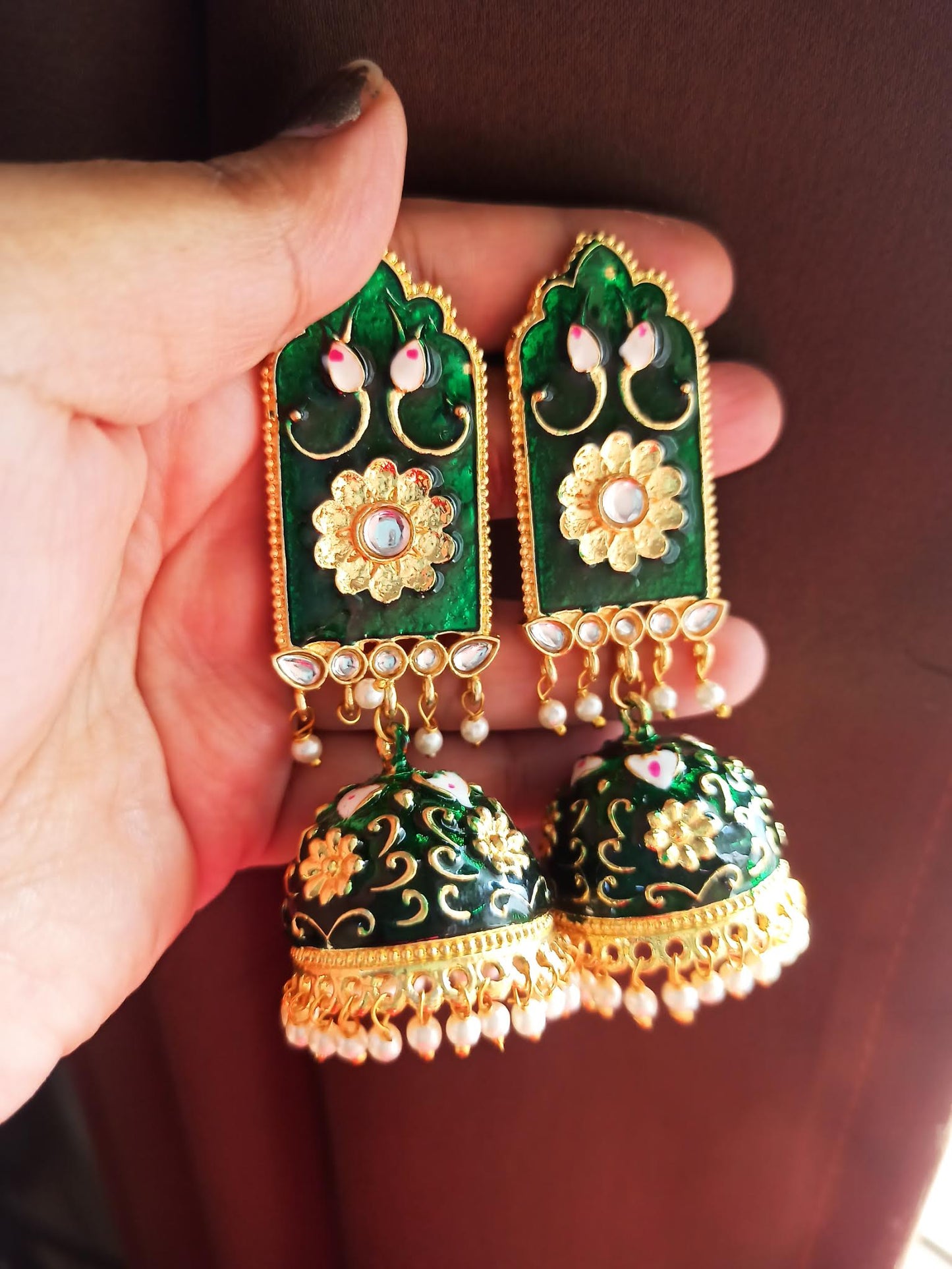 Inayat Emerald Green Jhumki