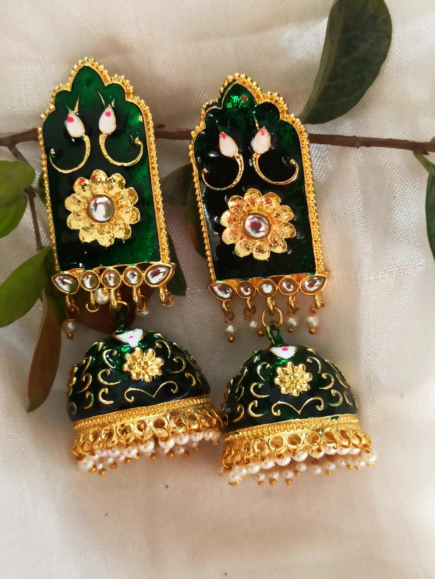 Inayat Emerald Green Jhumki