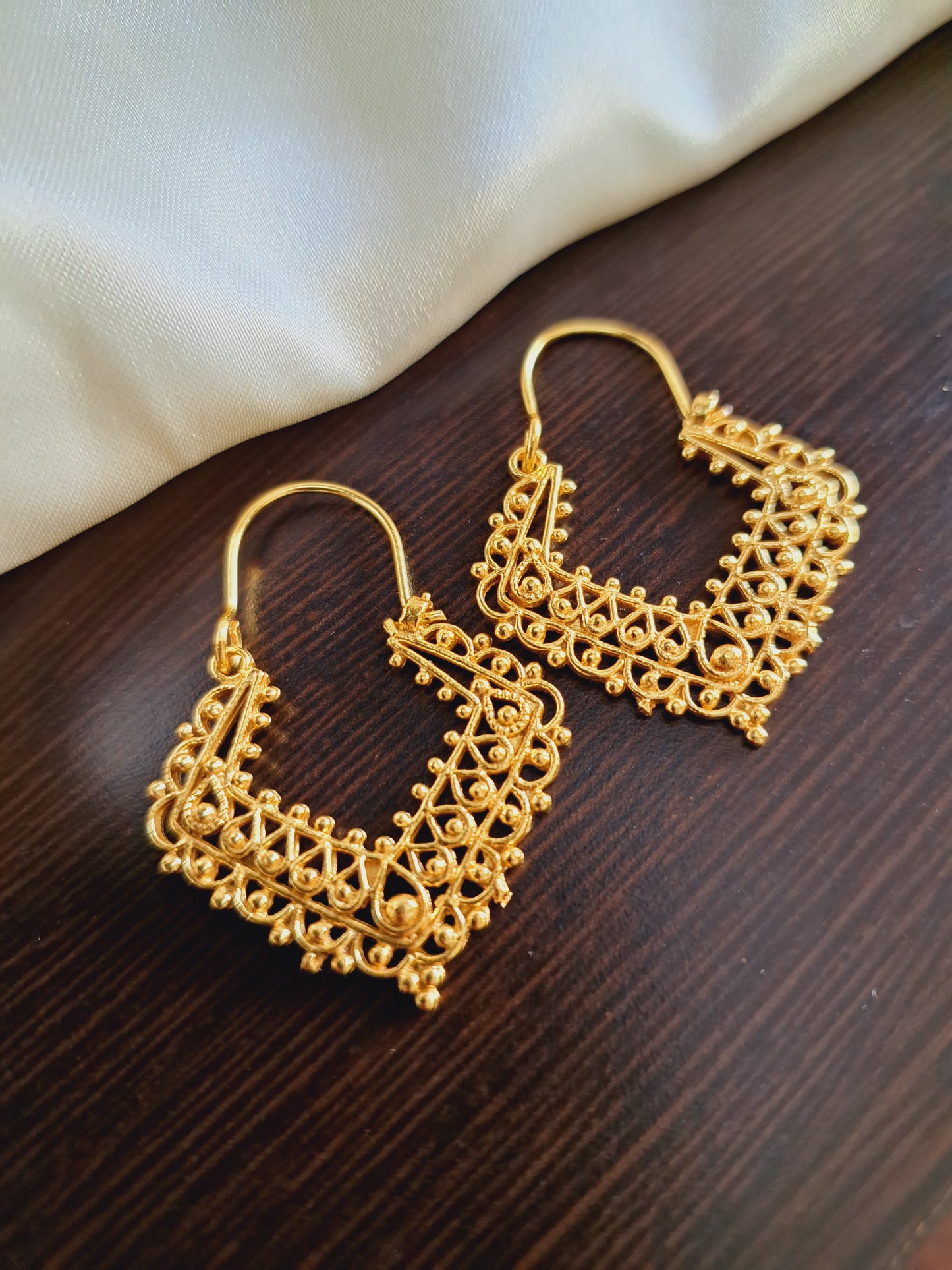 Jessica Golden hoops earrings