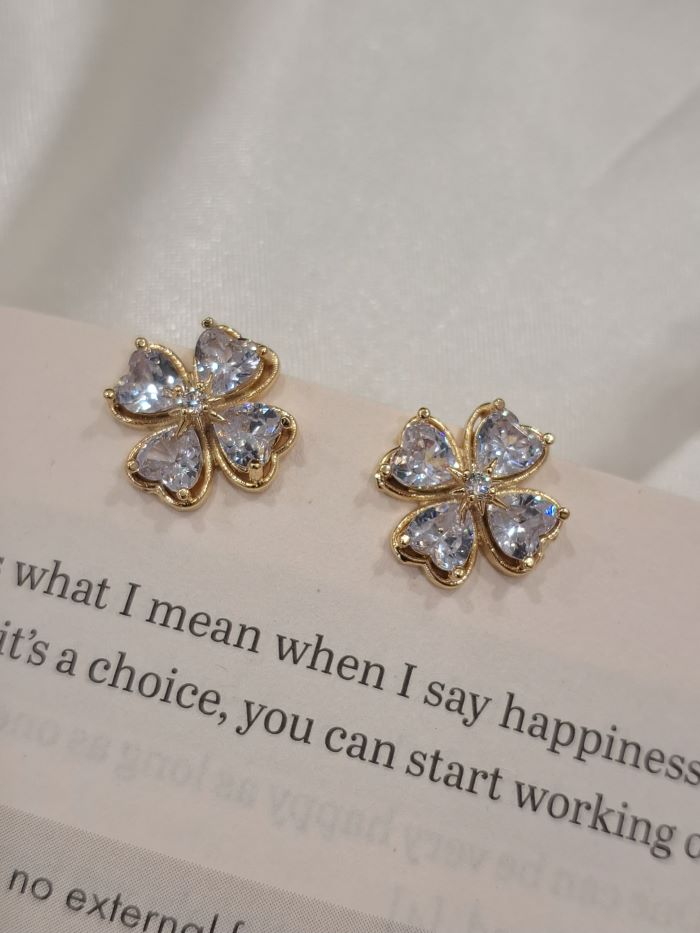 Mivana anti-tarnish floral earrings