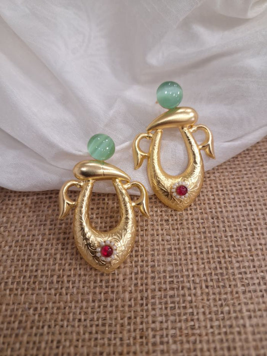 Mugdha Mint green earrings