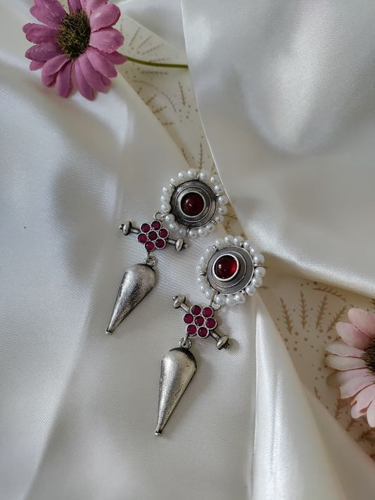 Parineeta Red Dangler Earrings