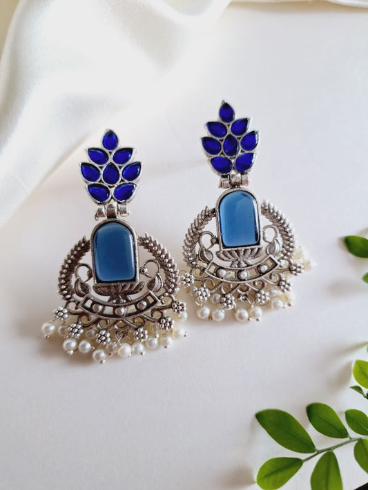 Prakriti Blue Dangler earrings