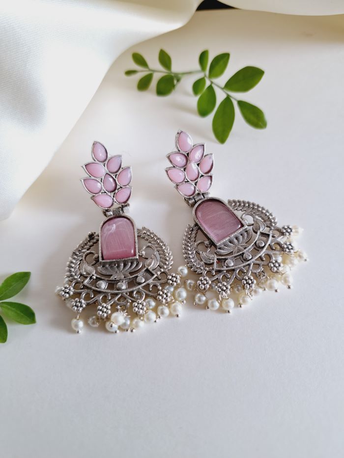 Prakriti Blush Pink dangler earrings