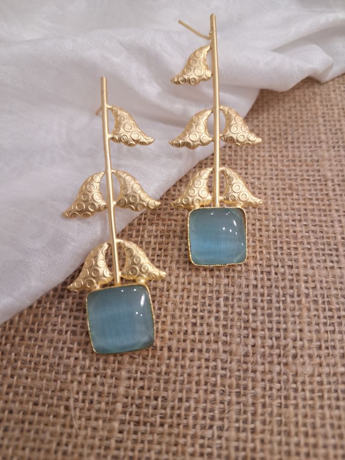 Ritwi sky blue studs earrings