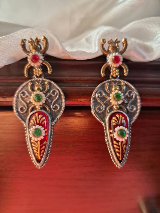 Sandhya Red Drop earrings