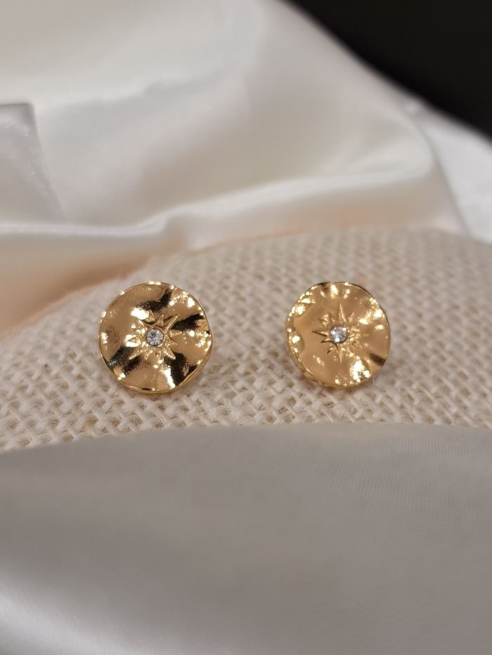 Tiana anti-tarnish stud earrings