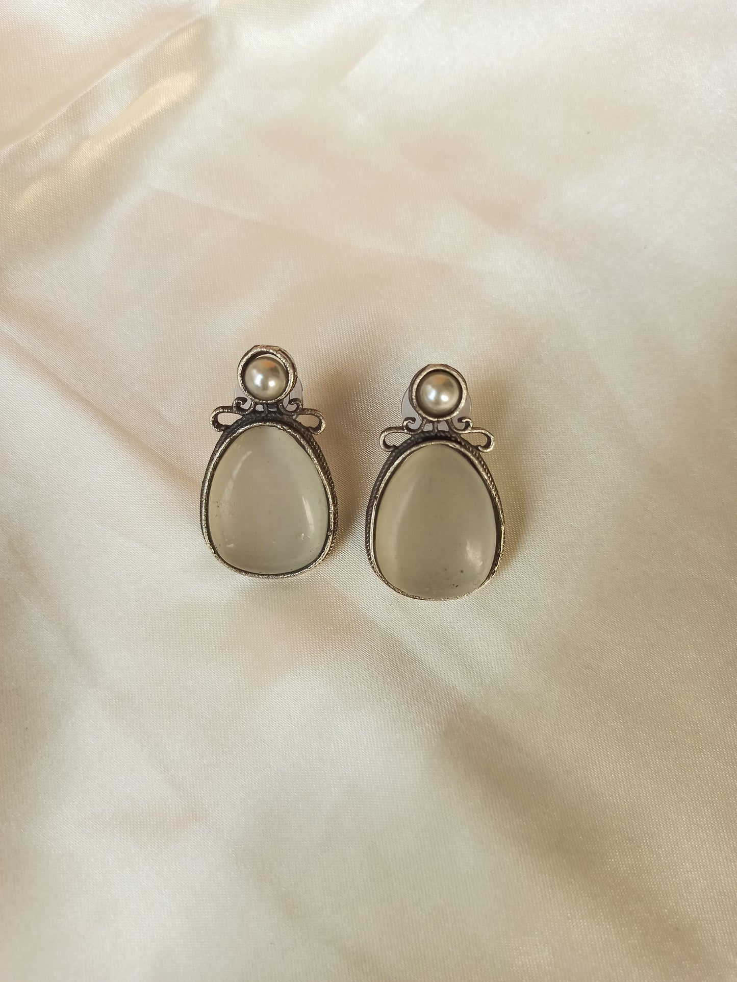 Tracy White Studs Earrings