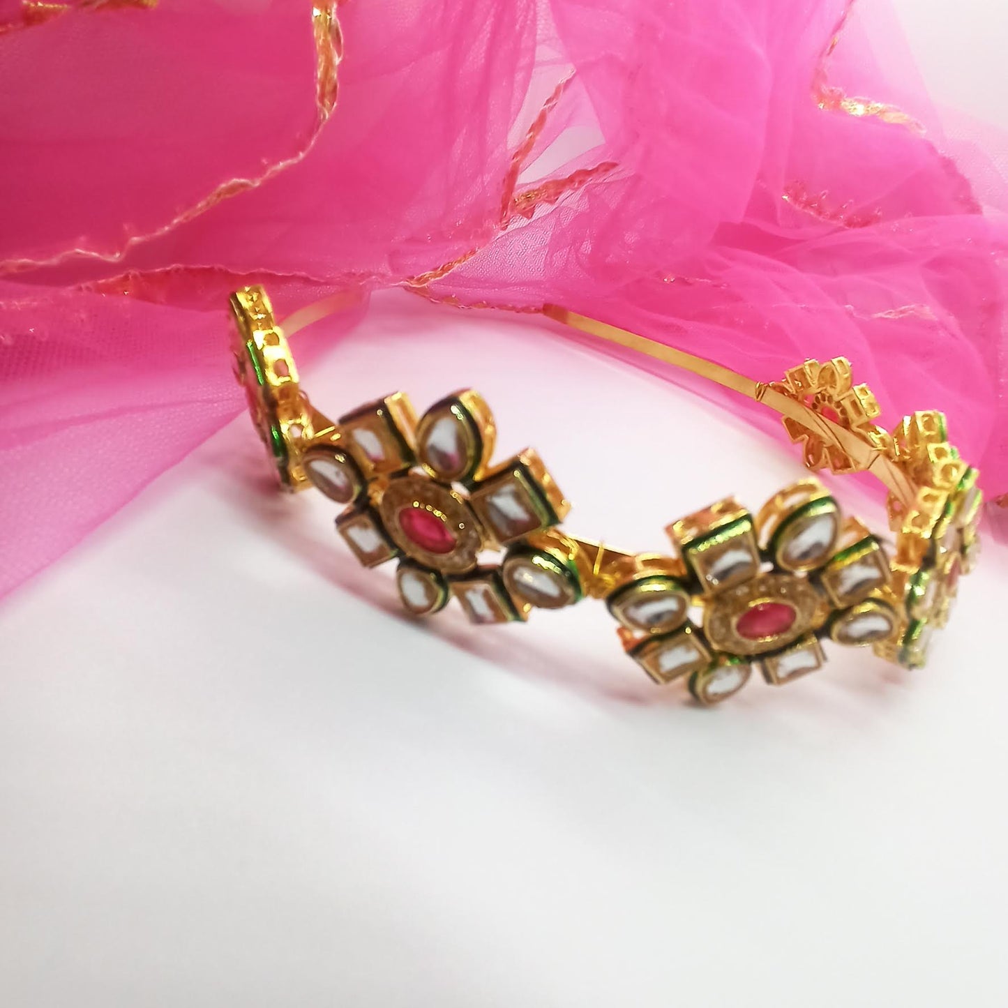 Aditi Kundan Polki Golden Hair band