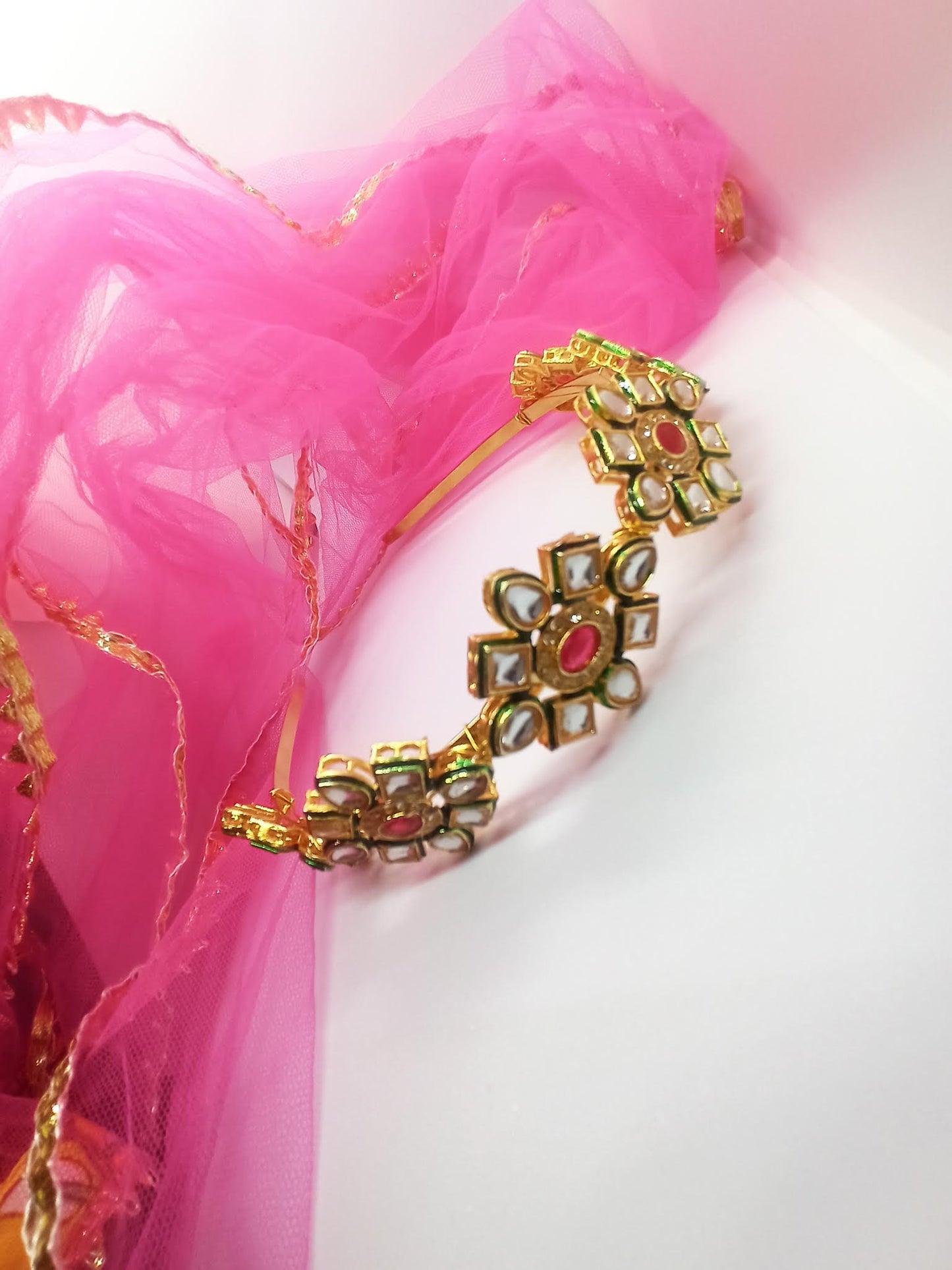 Aditi Kundan Polki Golden Hair band