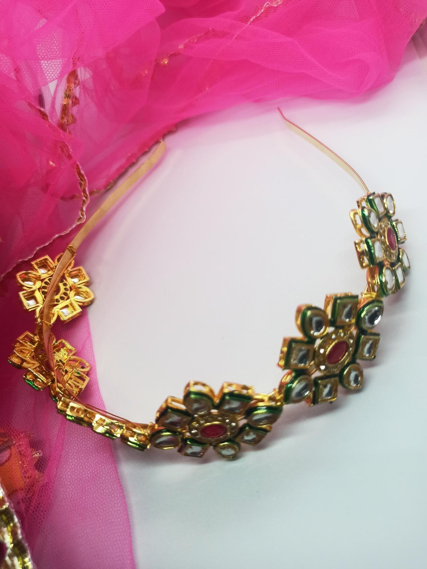 Aditi Kundan Polki Golden Hair band