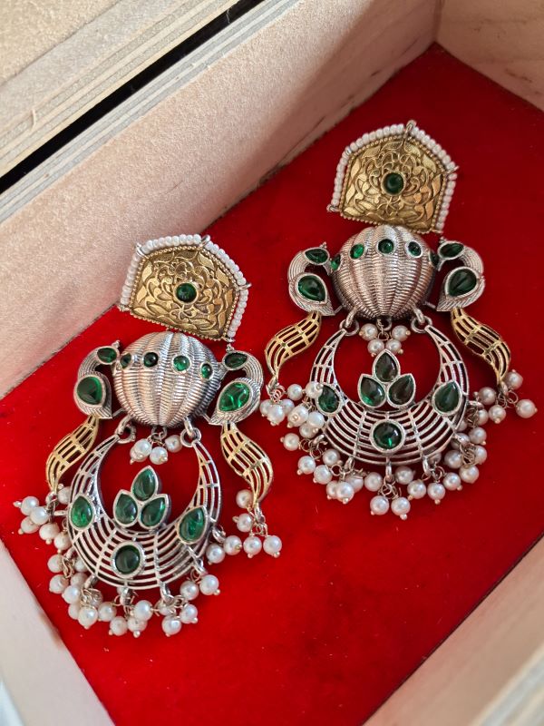 Albeli Green Chandbali