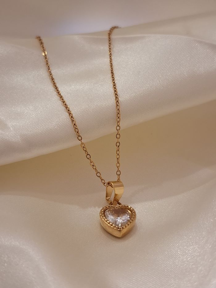 Amanda anti-tarnish heart pendant chain