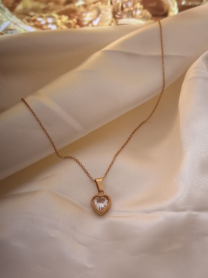 Amanda anti-tarnish heart pendant chain