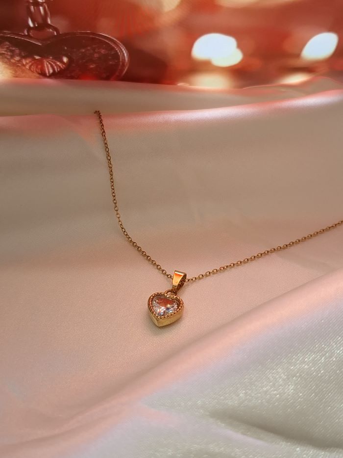 Amanda anti-tarnish heart pendant chain