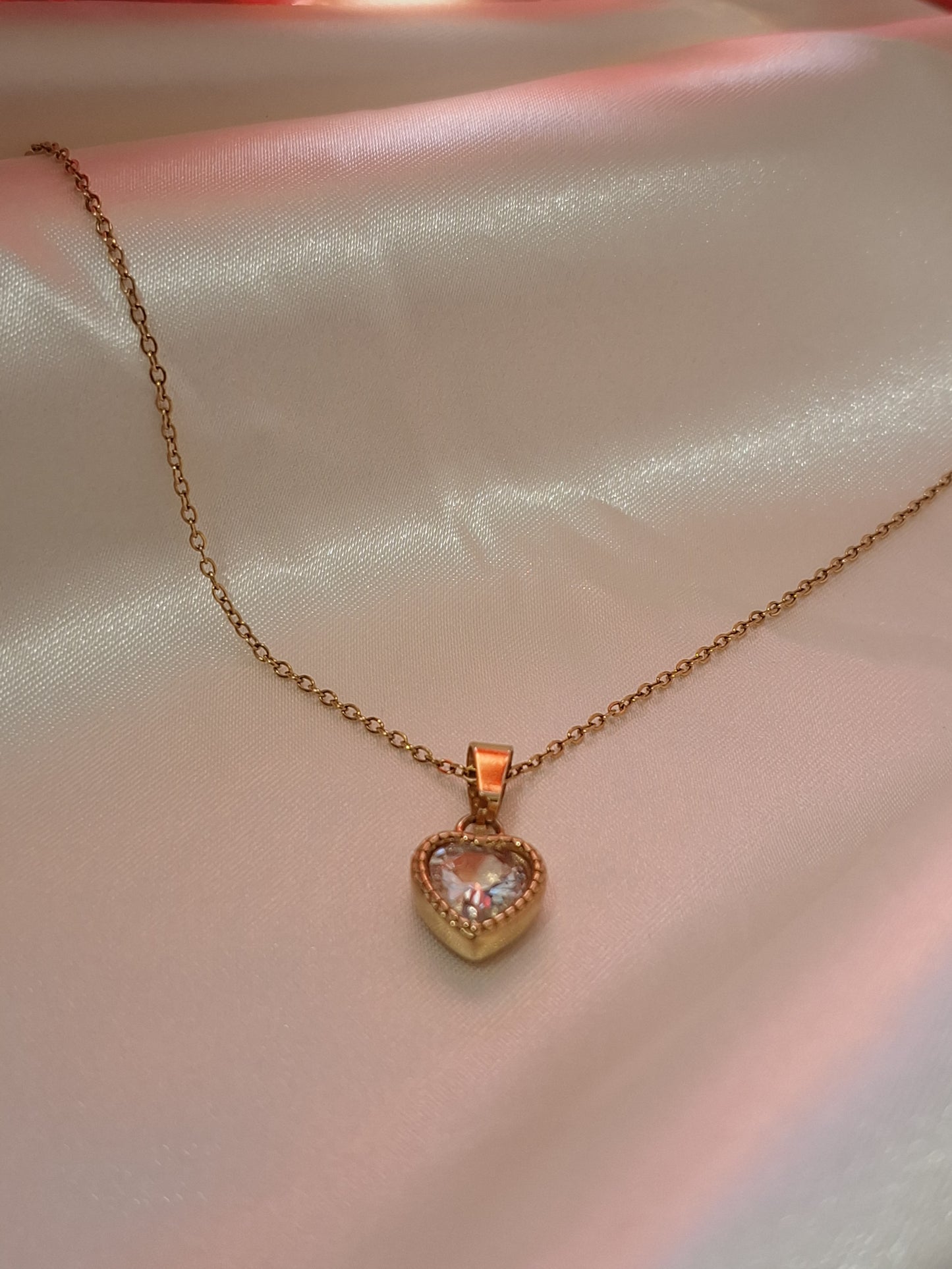 Amanda anti-tarnish heart pendant chain