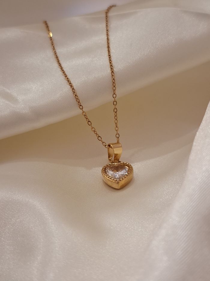 Amanda anti-tarnish heart pendant chain