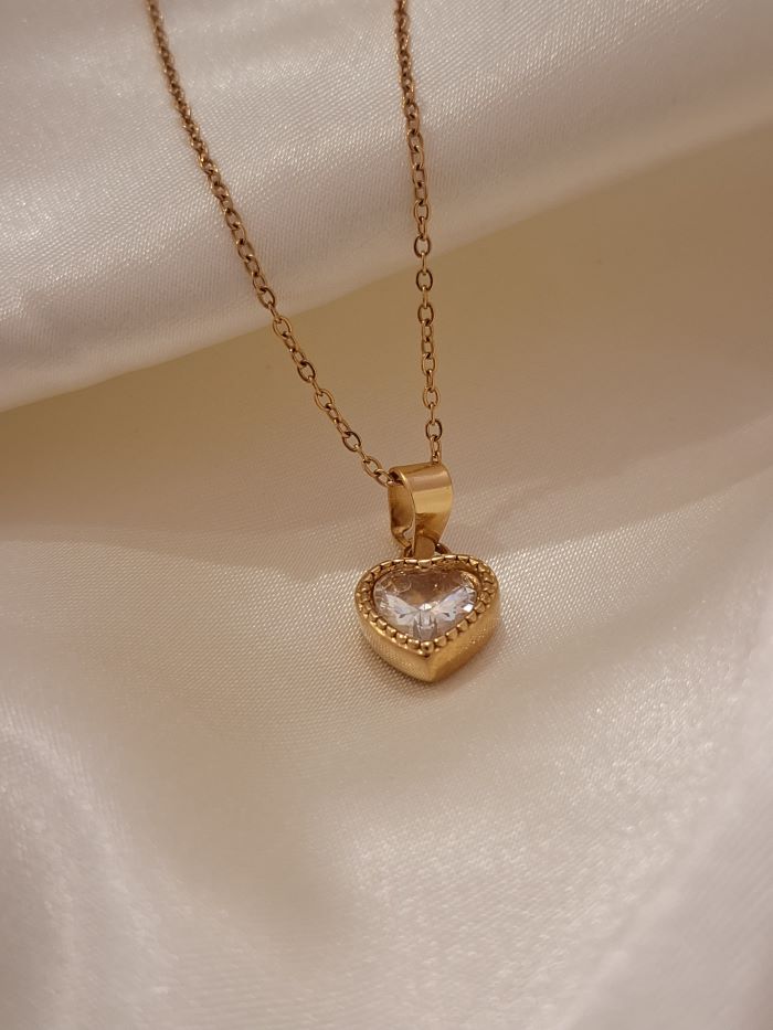 Amanda anti-tarnish heart pendant chain