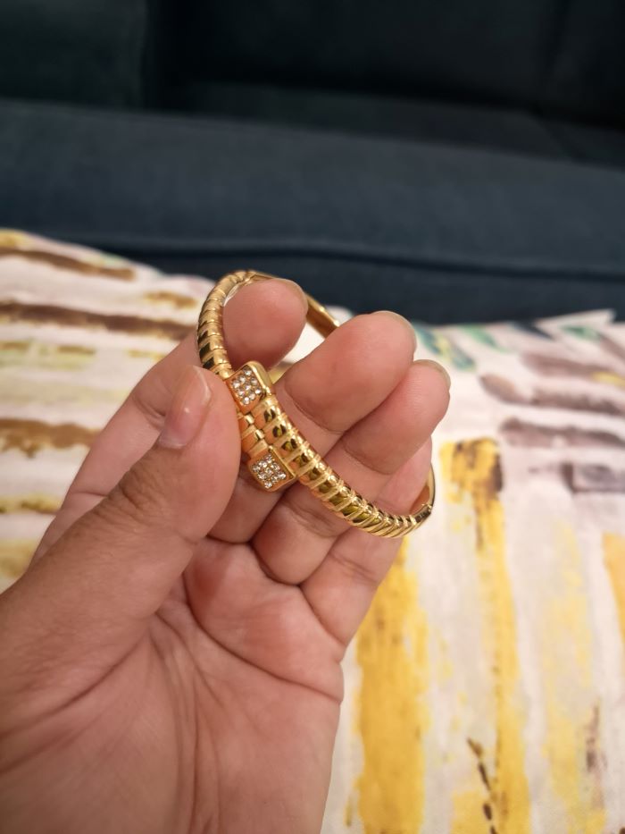 Aries anti-tarnish handcuff bracelet-free size