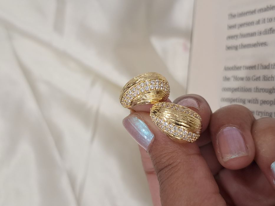 Arsha anti-tarnish stud earrings