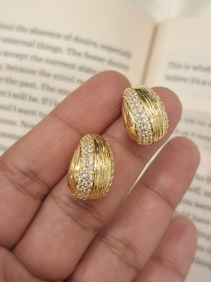 Arsha anti-tarnish stud earrings