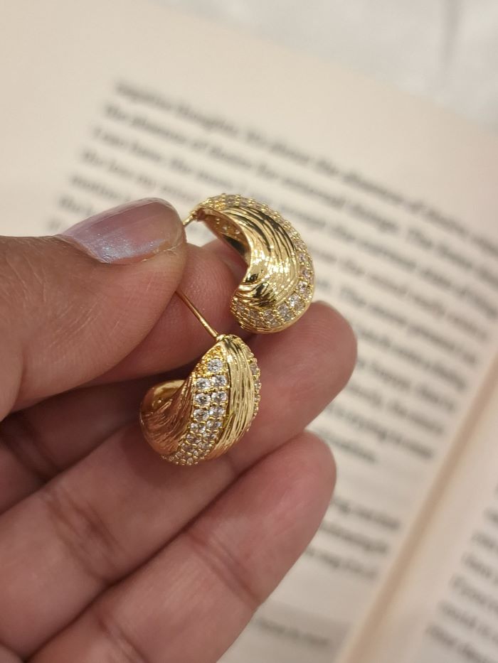 Arsha anti-tarnish stud earrings