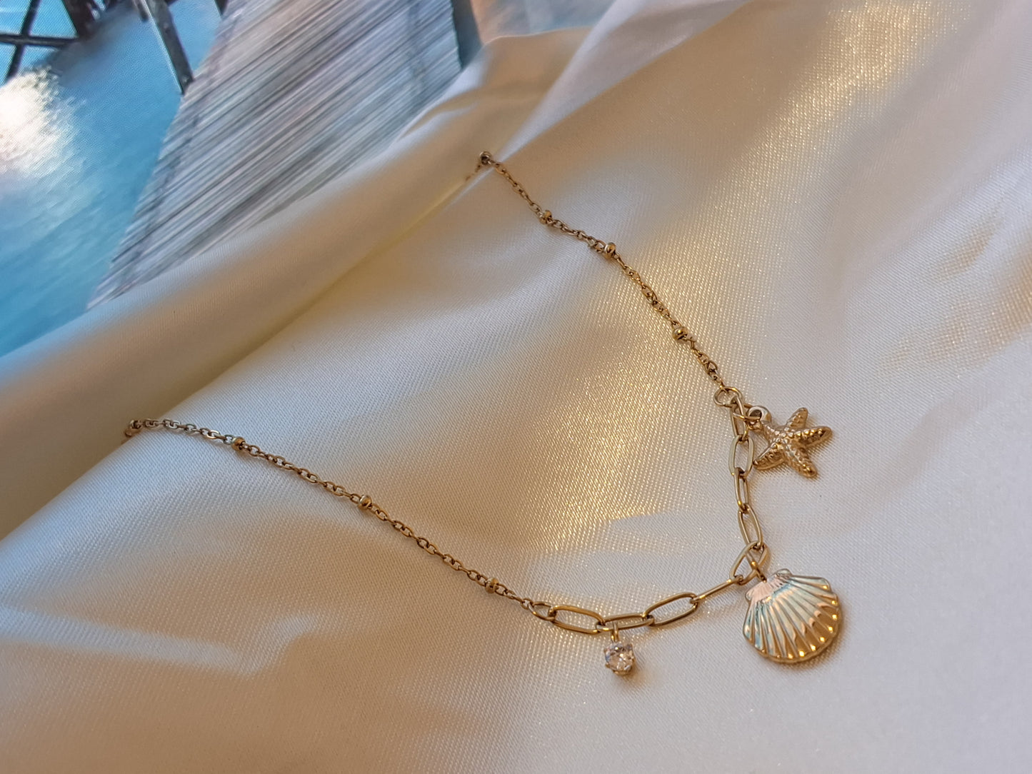 Aurora anti-tarnish charms neck chain