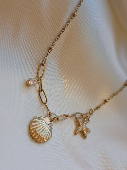 Aurora anti-tarnish charms neck chain