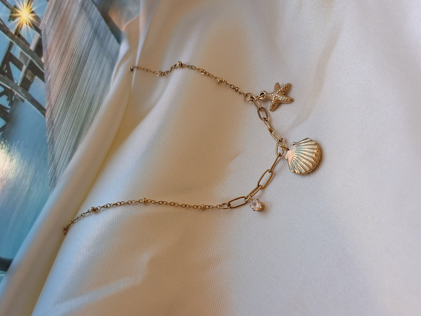 Aurora anti-tarnish charms neck chain
