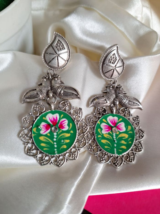 Ayanti green dangler earrings