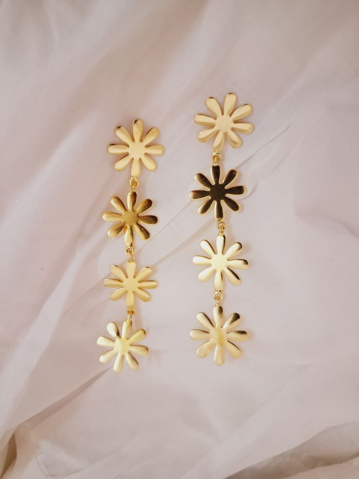 Cherie floral drop earrings