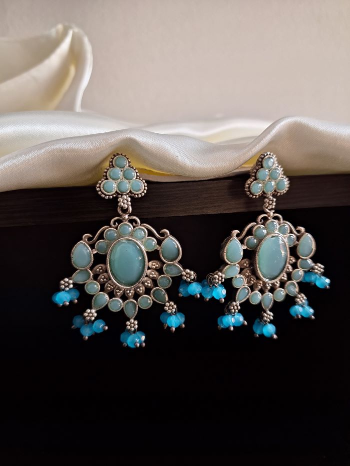 Dhruvi Turquoise dangler earrings
