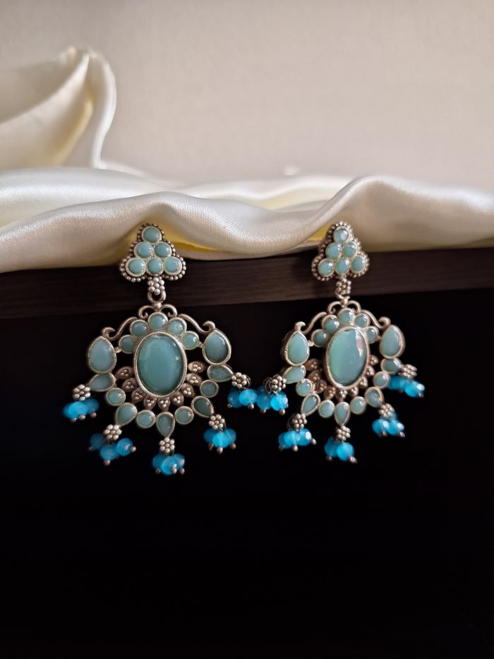 Dhruvi Turquoise dangler earrings