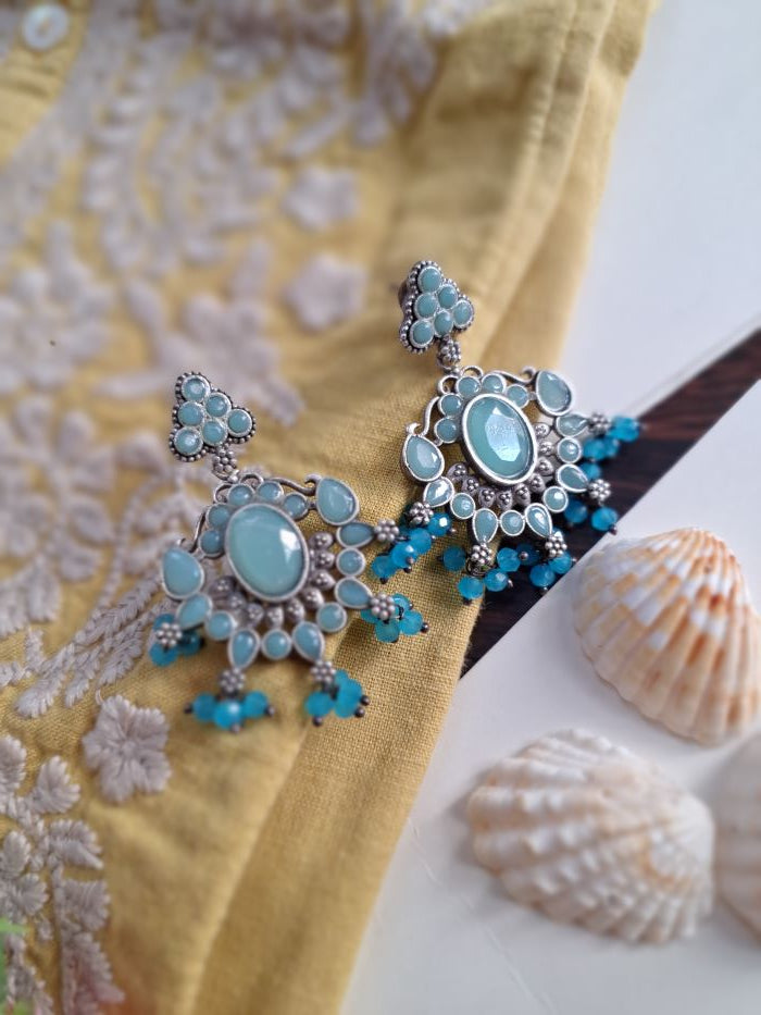 Dhruvi Turquoise dangler earrings