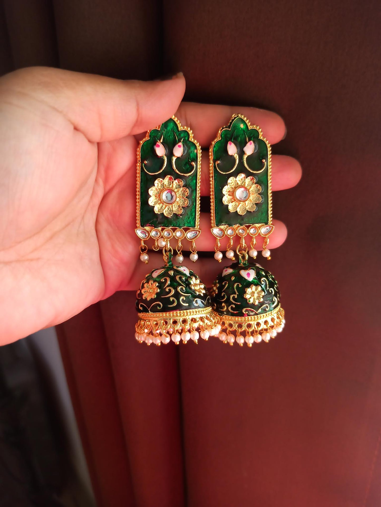 Inayat Emerald Green Jhumki