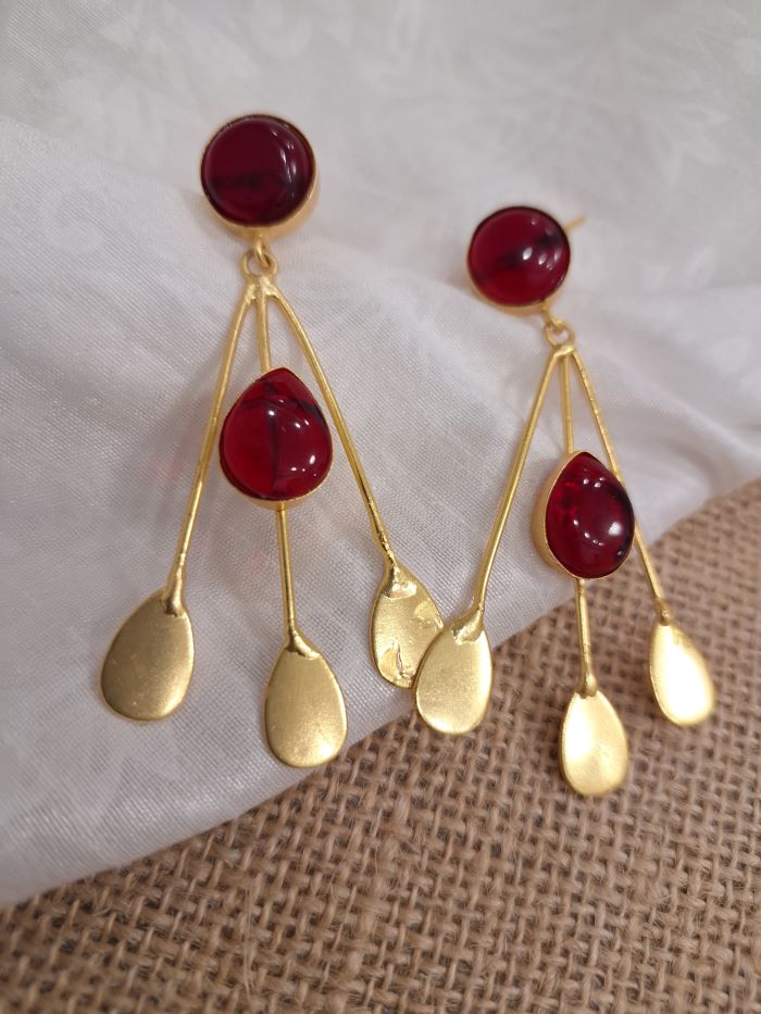 Insiya red earrings