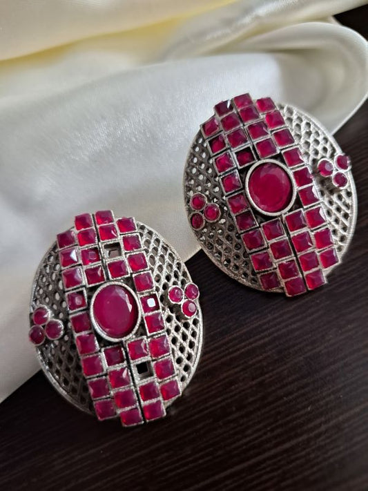 Jasmine Pink stud earrings