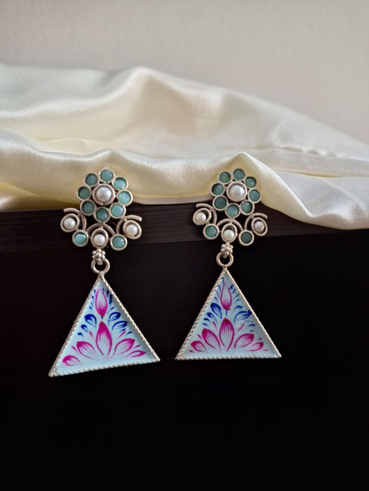 Jugni Sky Blue dangler earrings