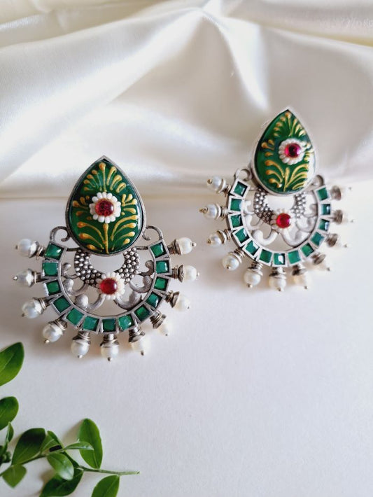 Koesha Green studs earrings